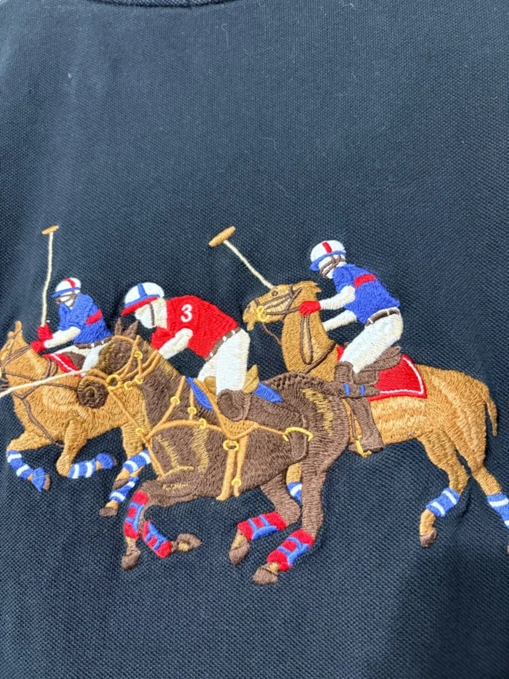 Polo Ralph Lauren International Challenge Cup 3 Pony Embroidered Polo Shirt 3XLT
